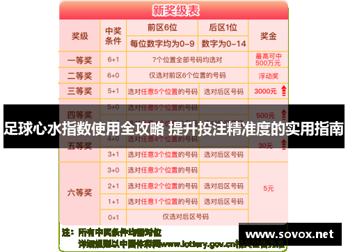 足球心水指数使用全攻略 提升投注精准度的实用指南 足球心水指数使用全攻略 提升投注精准度的实用指南